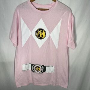 MIGHTY MORPHIN POWER RANGERS Pink Ranger Graphic Tee Short Sleeve Costume L Boho